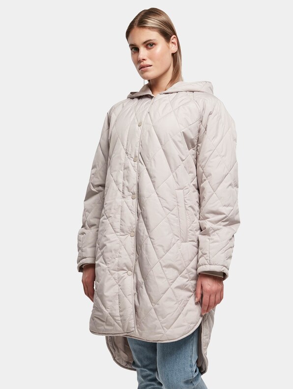 Ladies Oversized Diamond Quilted Hooded-0
