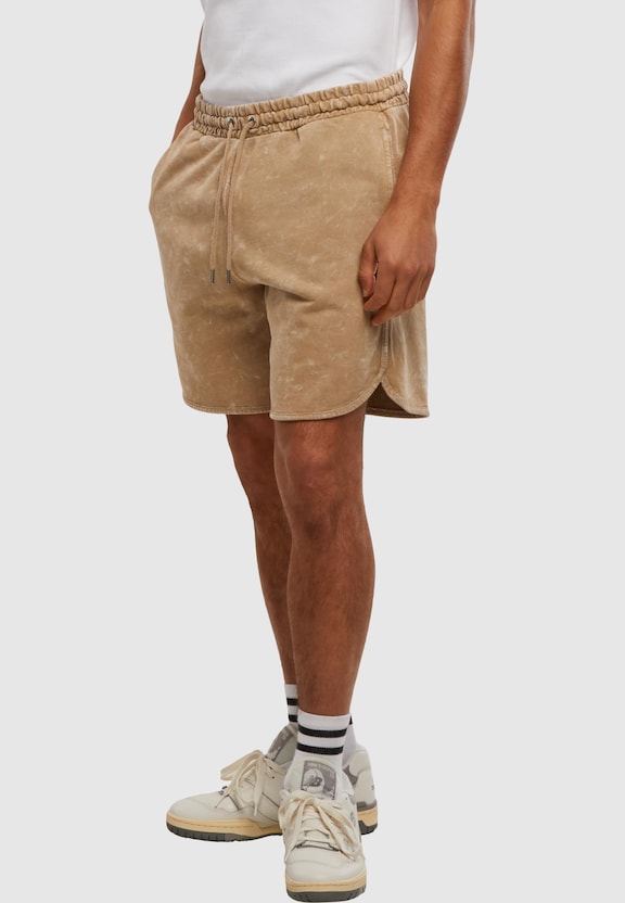 Washed Piped Shorts-0