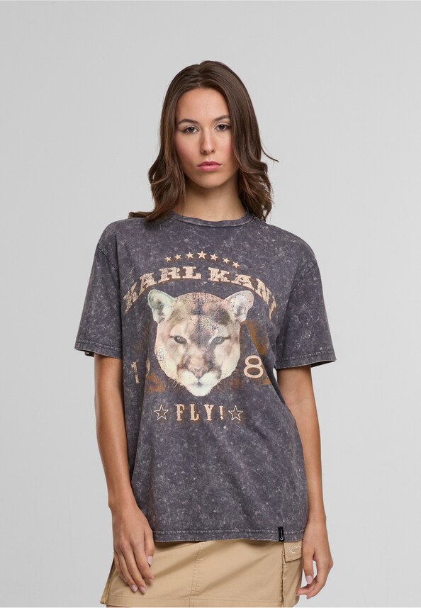 KW241-047-1 Karl Kani Woven Signature Washed Mountain Lion Os Tee-0