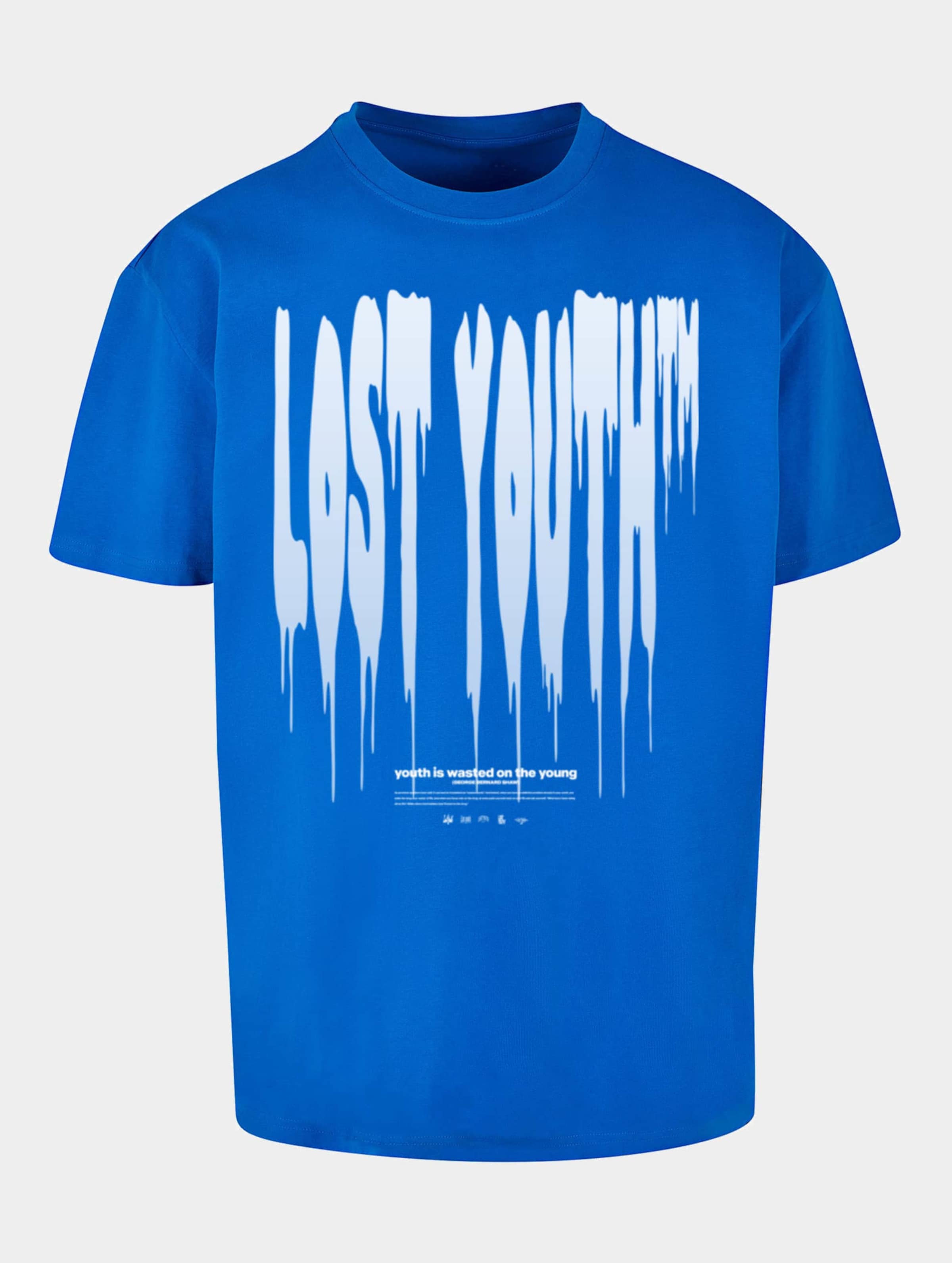 Lost Youth LY TEE - ICON V.3 Mannen op kleur blauw, Maat S
