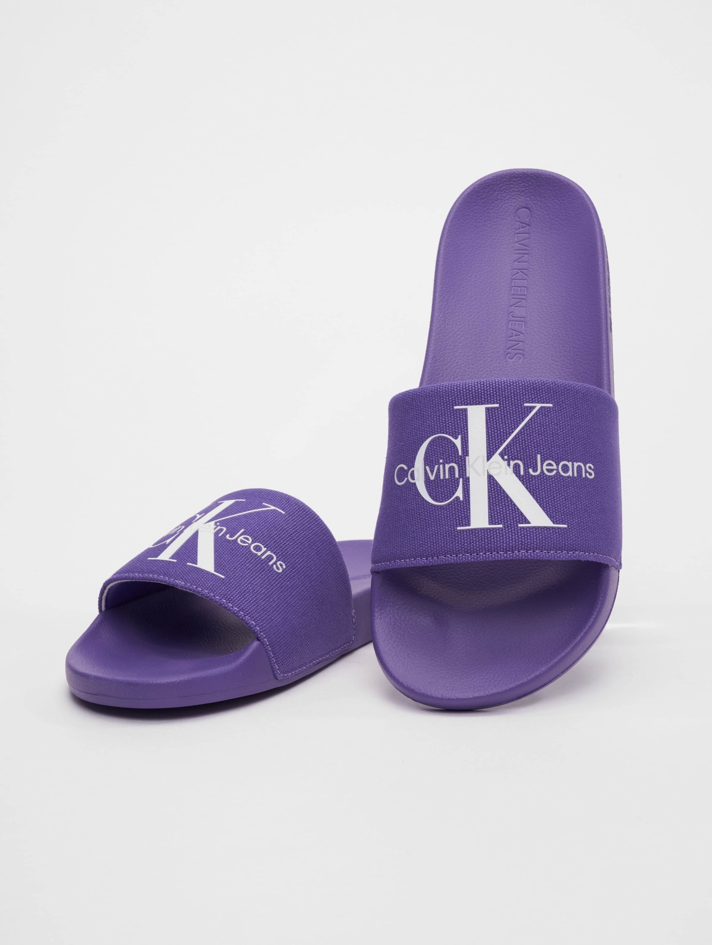Calvin Klein Slide Monogram CO Slippers Vrouwen op kleur violet, Maat 38