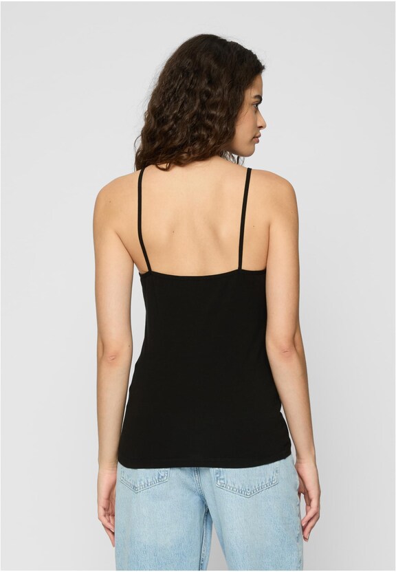 Cloud5ive Damen Top 2er Set V-Neck Spitzentop unicolor schwarz-1