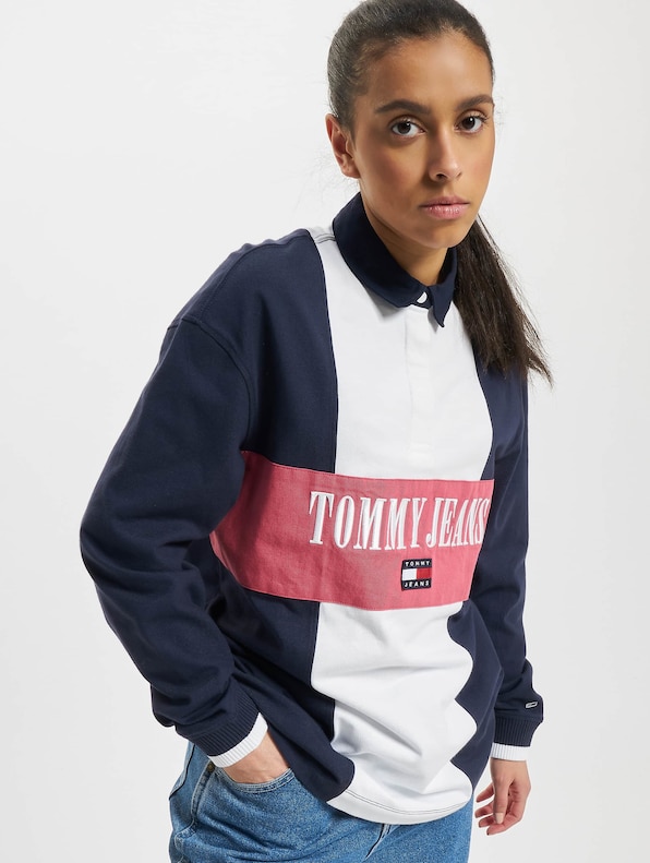 Tommy Jeans Archive Blocking Rugby Polo Shirt-0