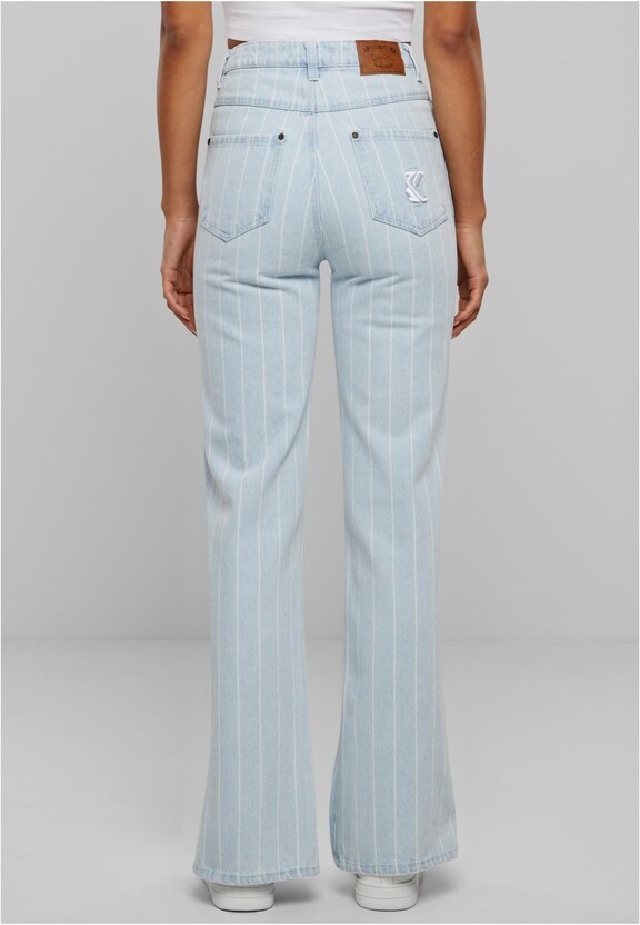 KW221-088-1 KK OG Pinstripe Slit Jeans-12