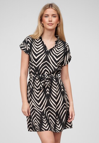 Cloud5ive Damen T-Shirt Kleid mit Turn-Up Ärmel und All Over Print