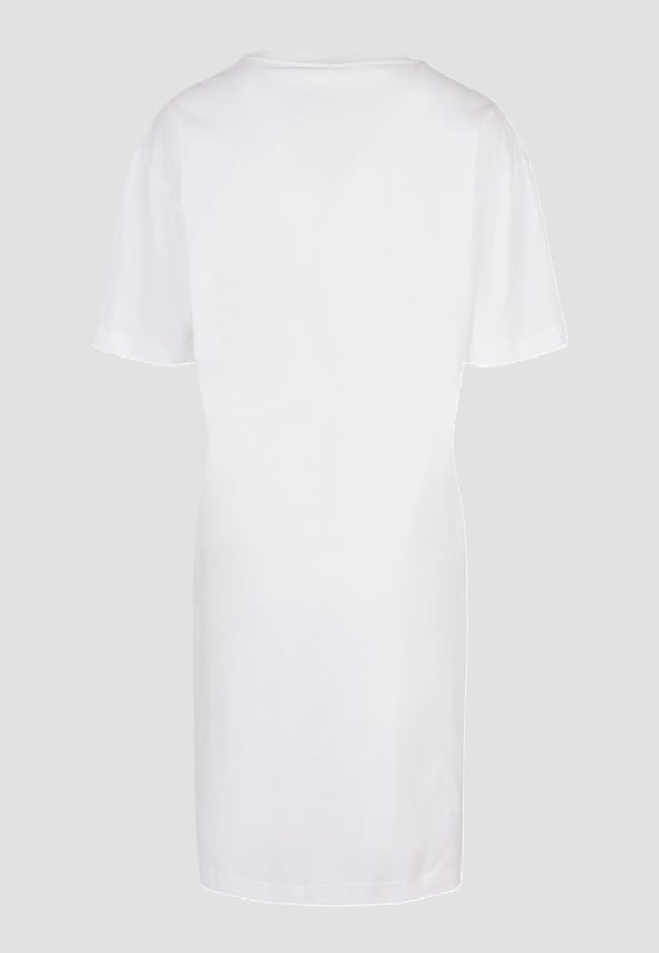 Ladies Flowers Bloom Oversized Slit Tee Dress-3