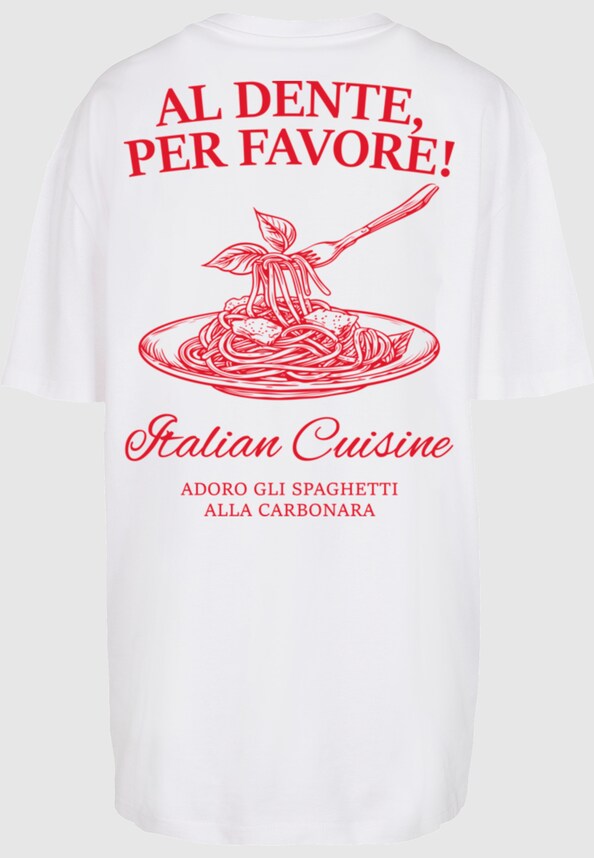 Ladies Al Dente Per Favore Oversized Tee-5