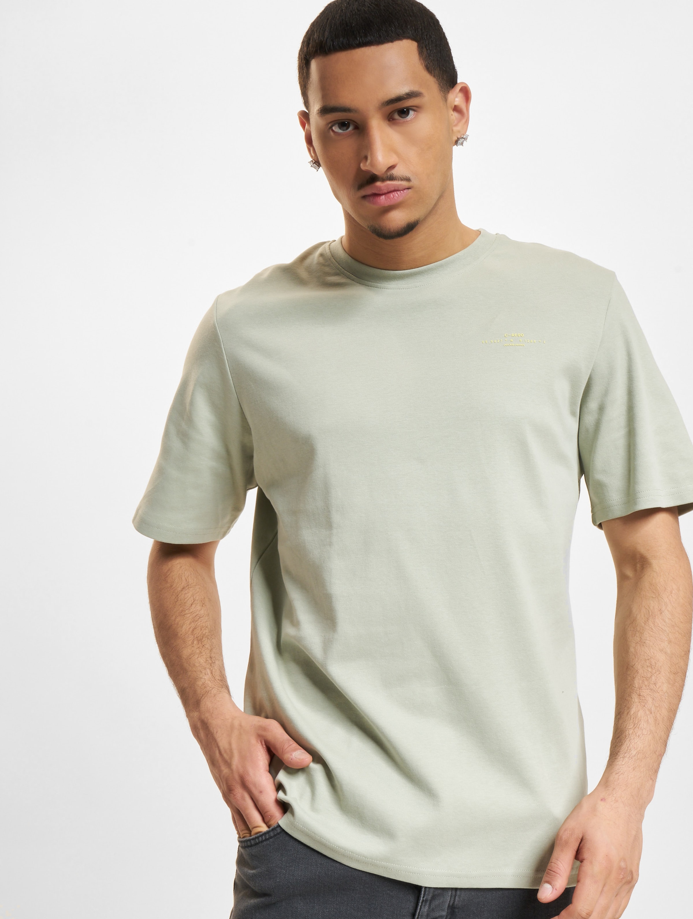 Jack & Jones Text Crew Neck T-Shirt Männer,Unisex op kleur groen, Maat L