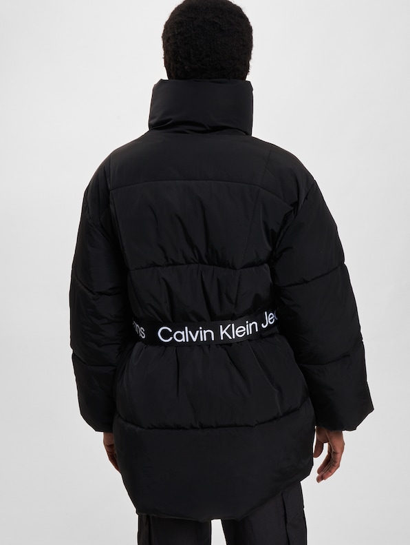 Calvin Klein Belted Long Puffer Jackets-1