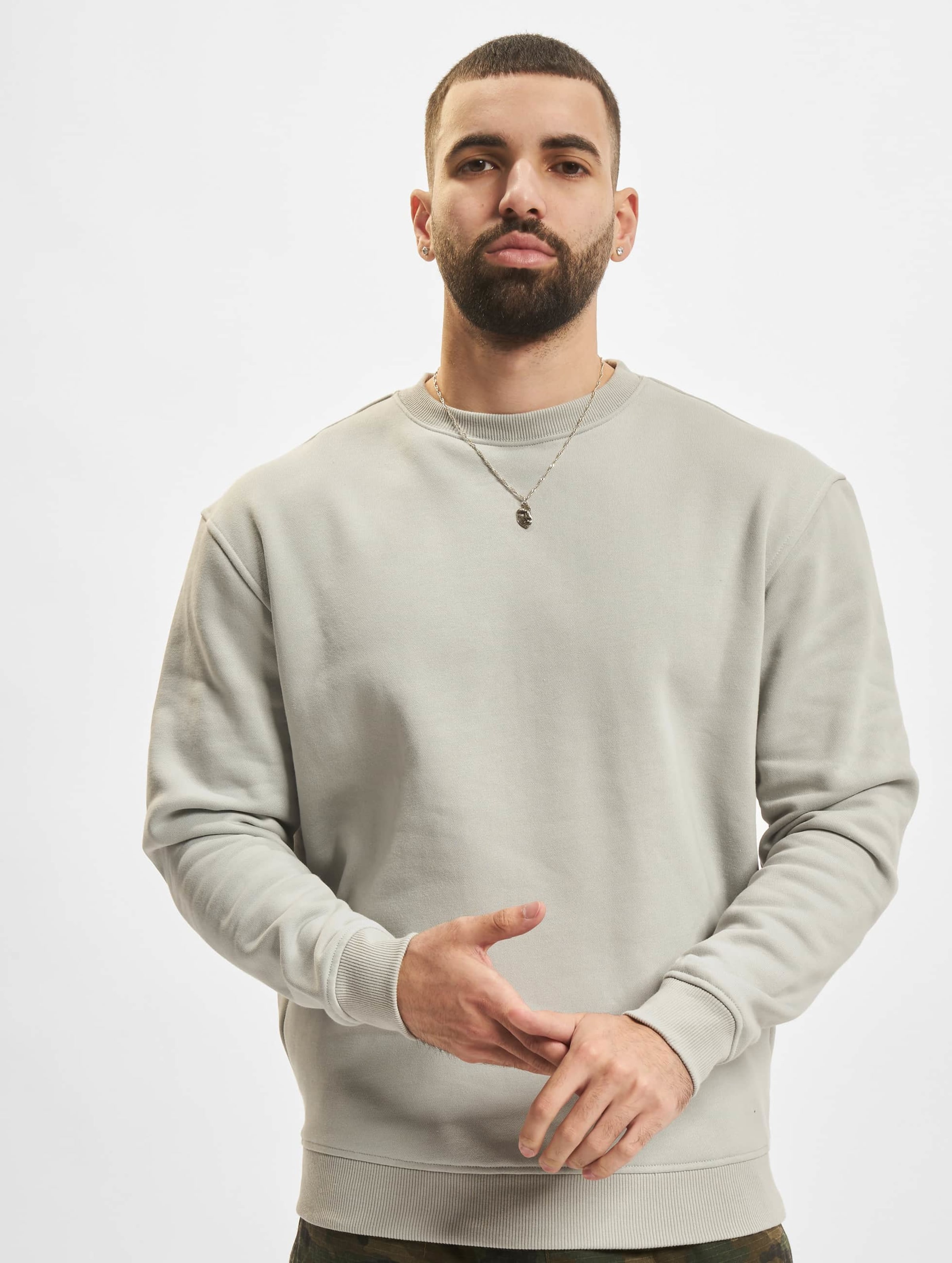 Urban Classics Sweater/trui -L- Basic Crew Grijs