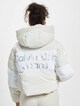 Calvin Klein Blocking Cropped Puffer Winter Jacket Ivory/Bright-1