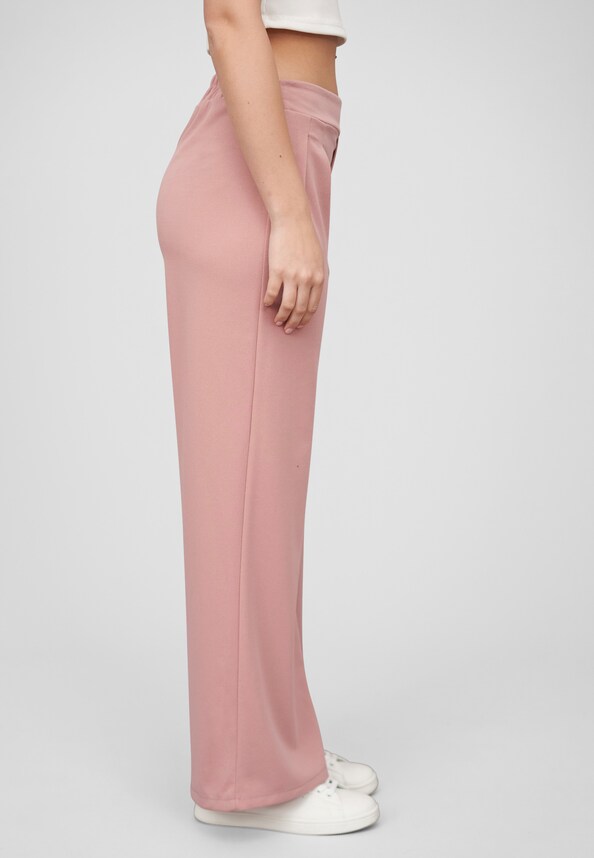 Cloud5ive Damen Stoffhose mit weitem Beinschnitt Gummibund mit Raffung-3