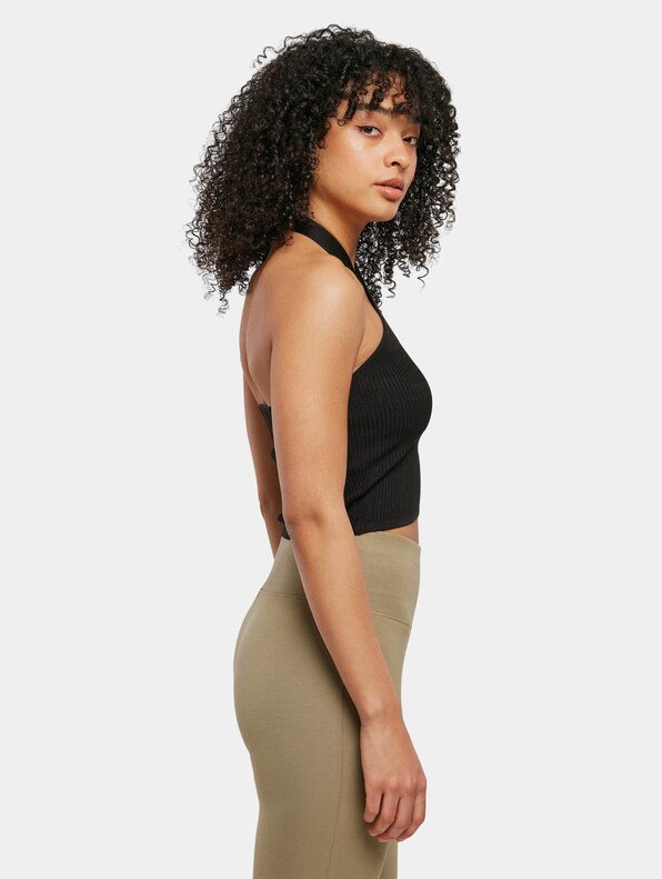 Ladies Rib Knit Crossed Neckholder-3