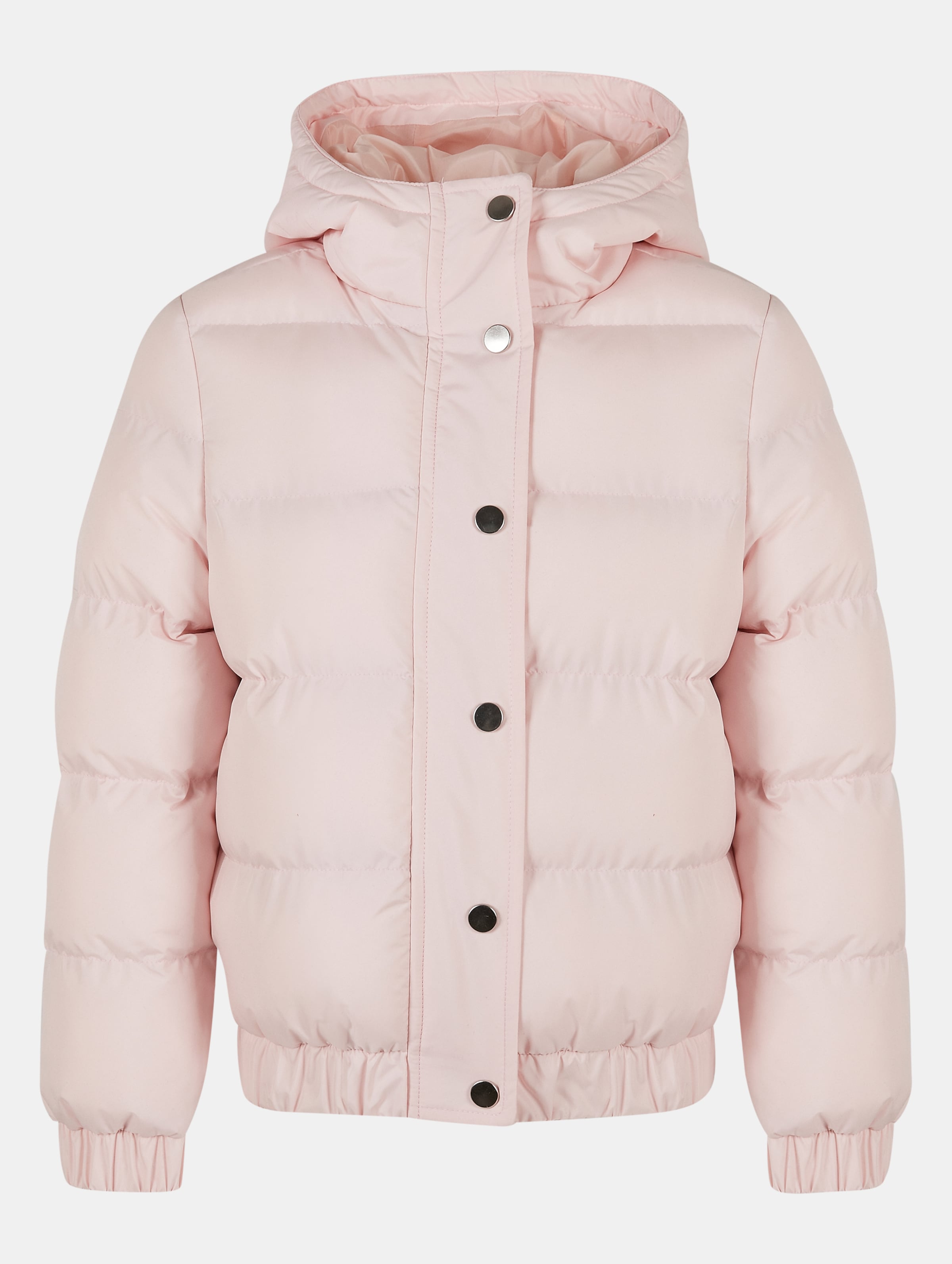 Urban Classics Girls Hooded Puffer Jacket Kinder,Unisex op kleur roze, Maat 134140