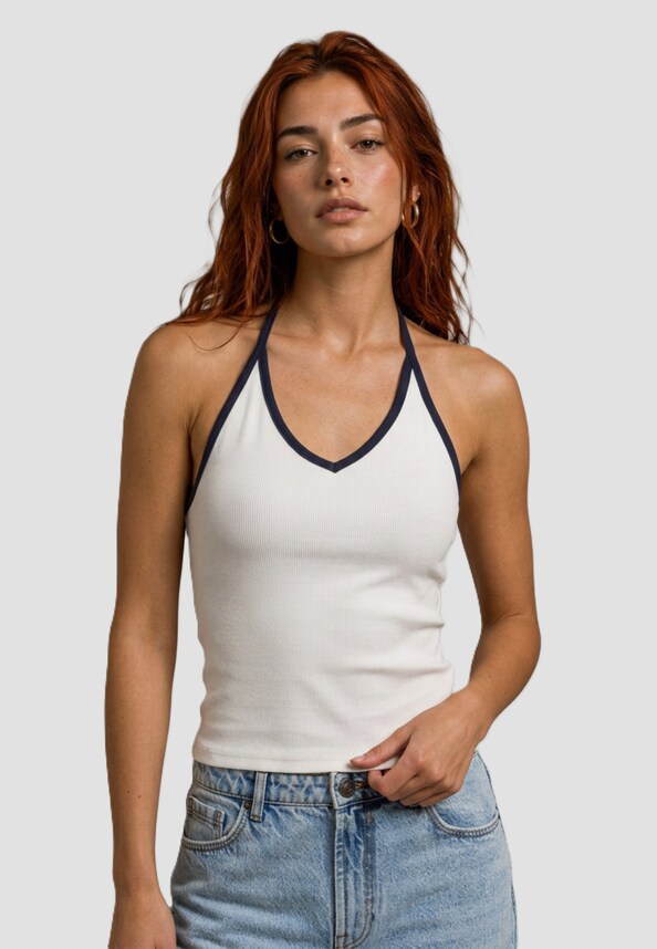 Ladies Contrast Piping -0