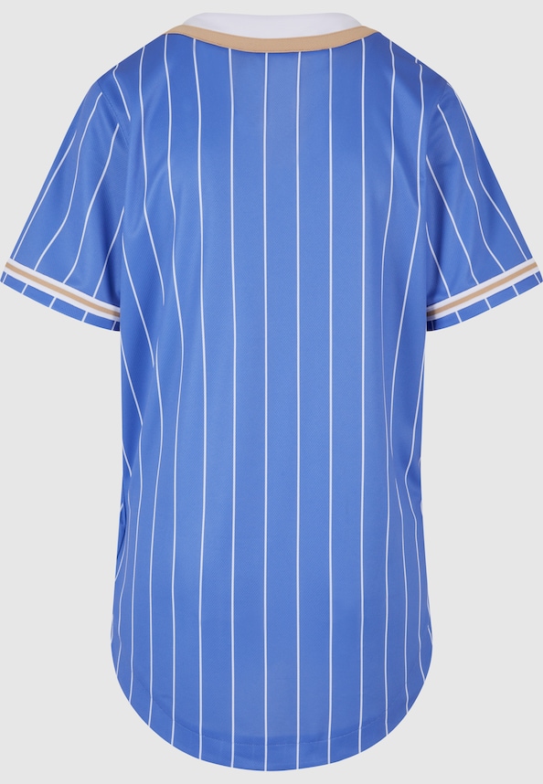 KW241-029-1 Karl Kani Varsity Pinstripe Baseball Shirt-4