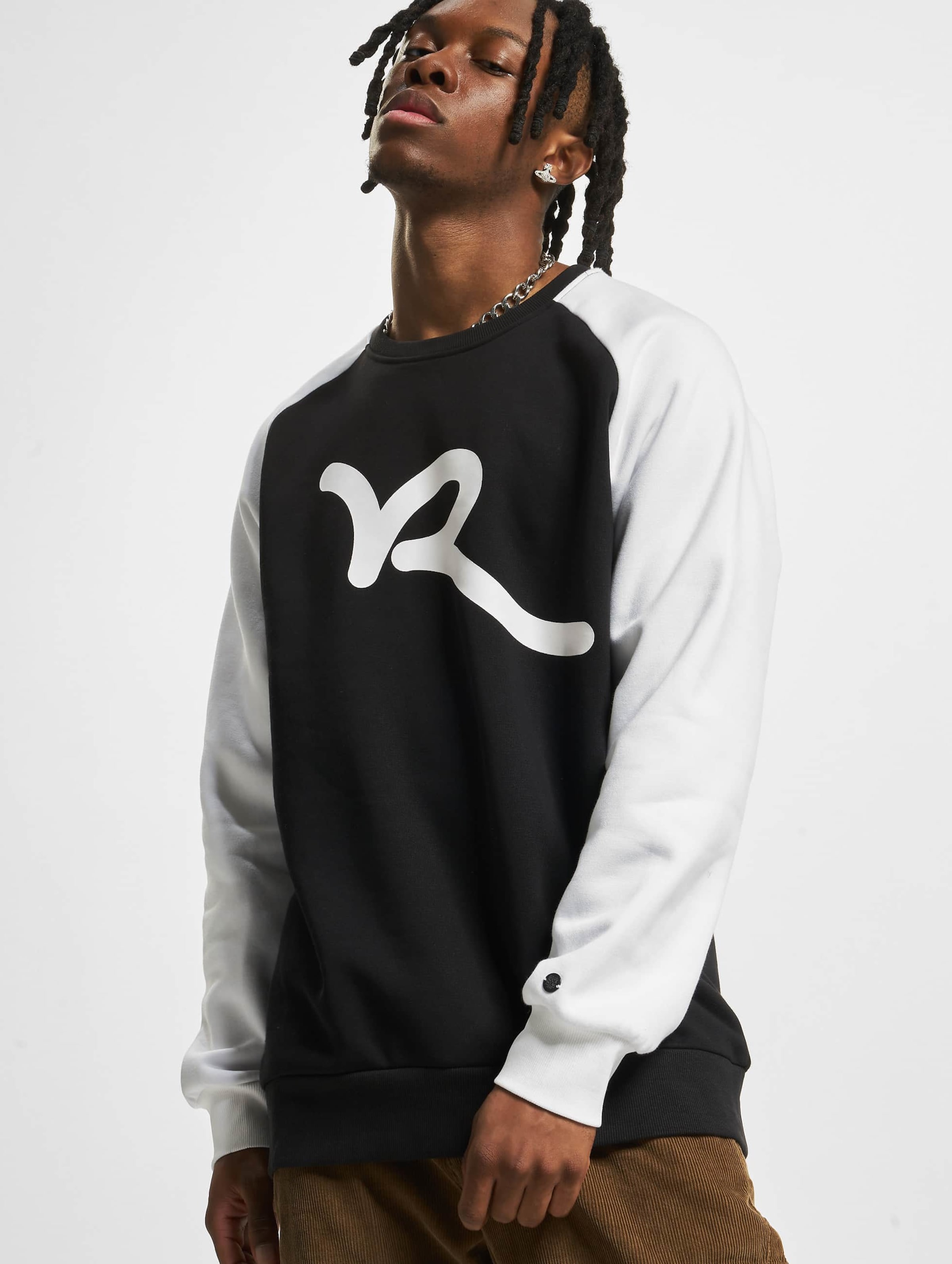 Rocawear Logo Crewneck op kleur zwart, Maat S