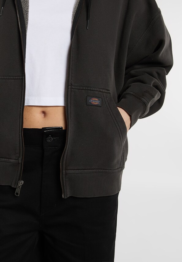 SUTCLIFFE CROPPED ZIPPED HOODIE-3