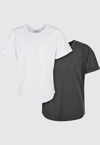 Urban Classics Boys Long Shaped Turnup 2-Pack T-Shirt