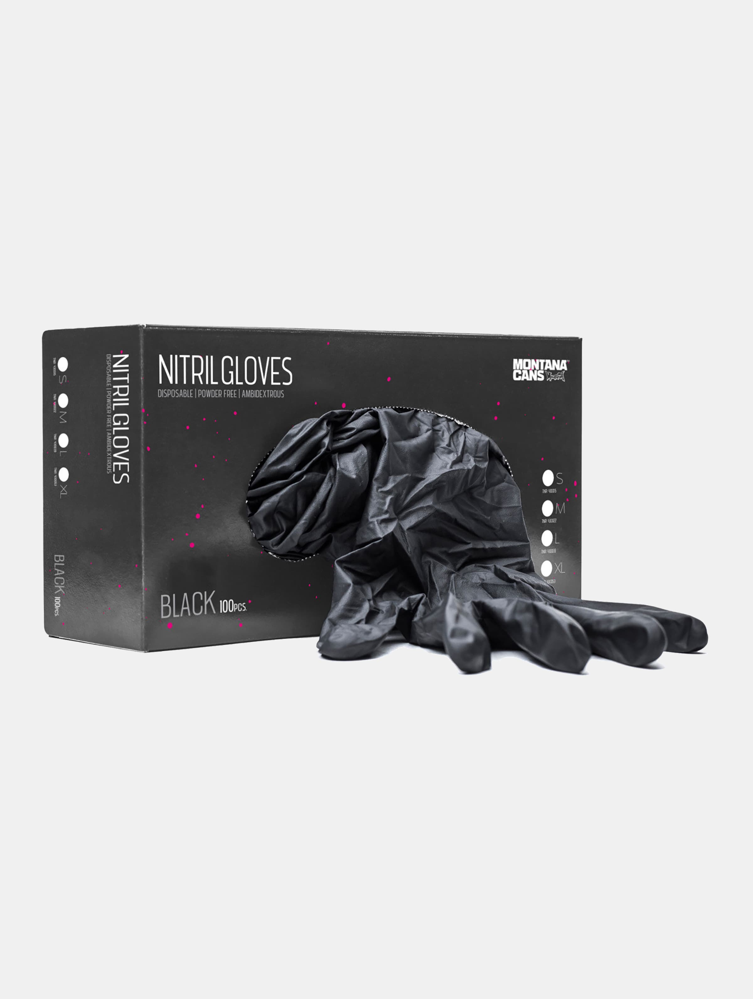 Montana Nitril Handschoenen Zwart S / 100 stuks