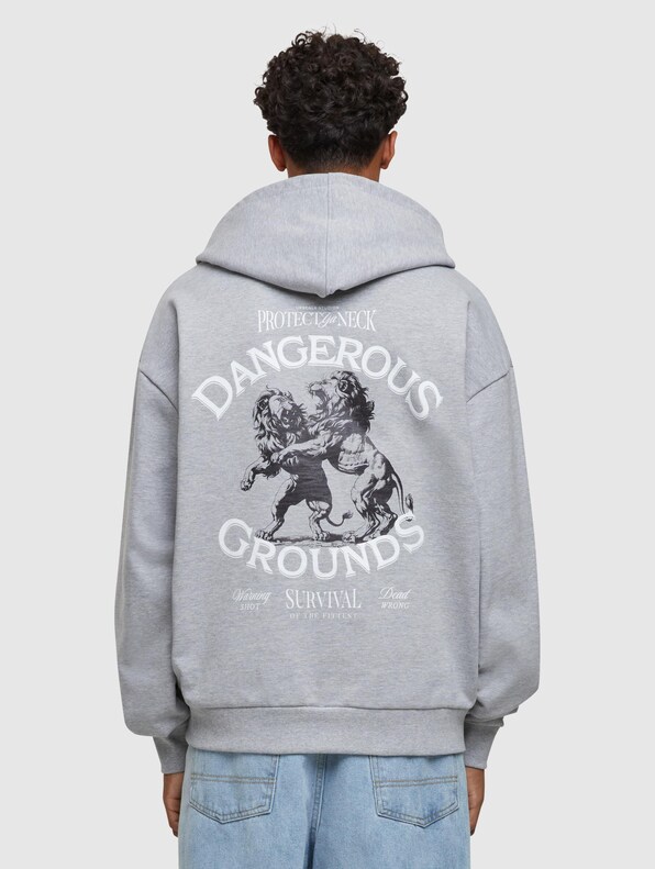 Mister Tee Dangerous Grounds Oversize Zip Hoody-1