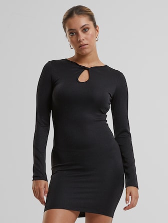 Urban Classics Glitter Longsleeve Kleider