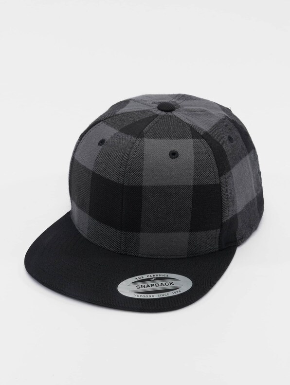 Flexfit Checked Flanell Snapback Cap-0
