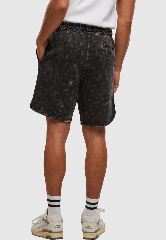 Washed Piped Shorts-1