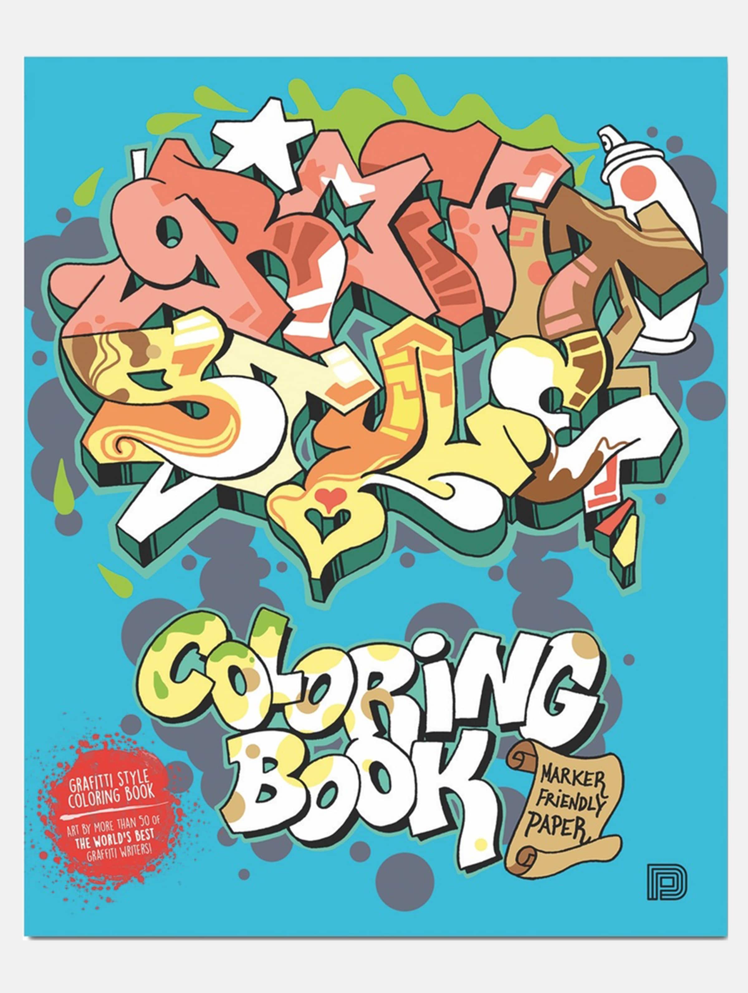 Urban Media Graffiti Style Coloring Book Unisex, Maat ONE_SIZE