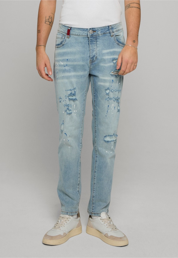 LEONARDO RIPPED SLIM FIT JEANS-0
