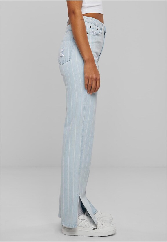 KW221-088-1 KK OG Pinstripe Slit Jeans-14