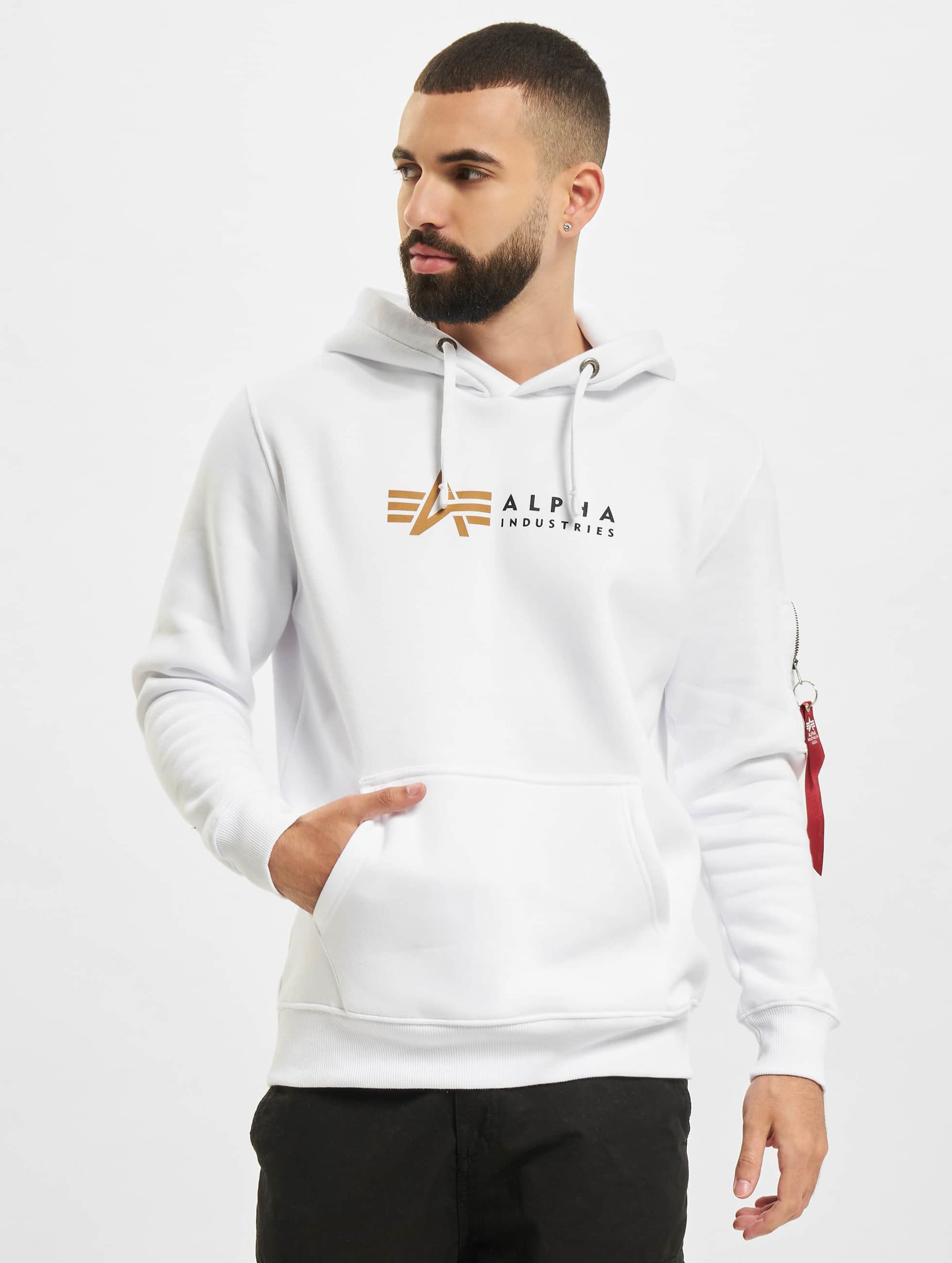 Alpha industries 2024 white hoodie