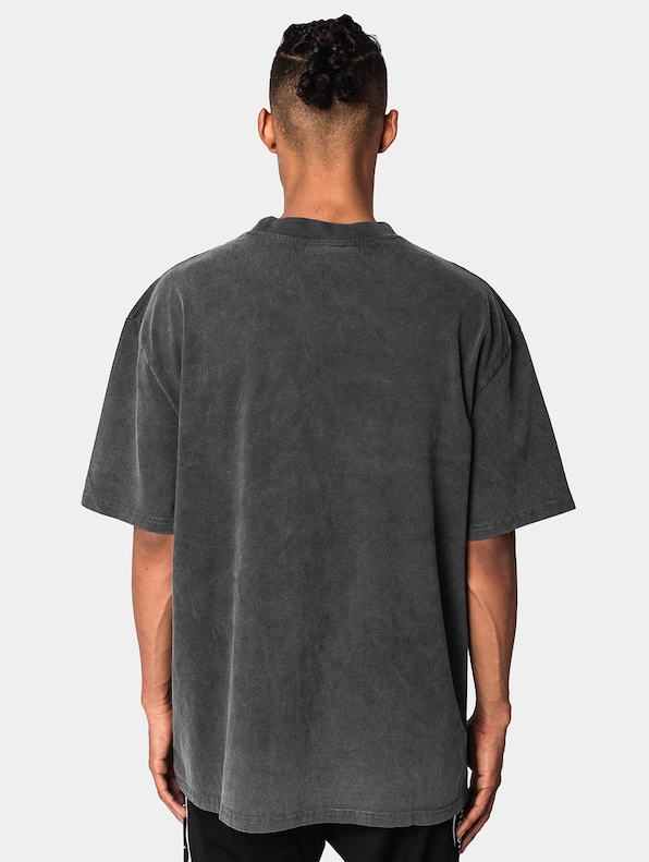 Dropsize Heavy Oversize Logo Puffer Print T-Shirt Washed-2