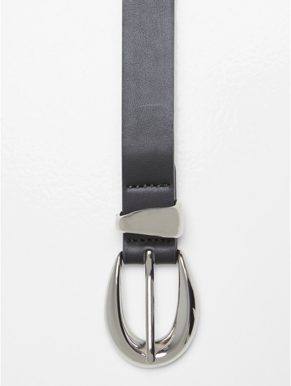 Chunky Buckle Loop Synthetic Leather-1