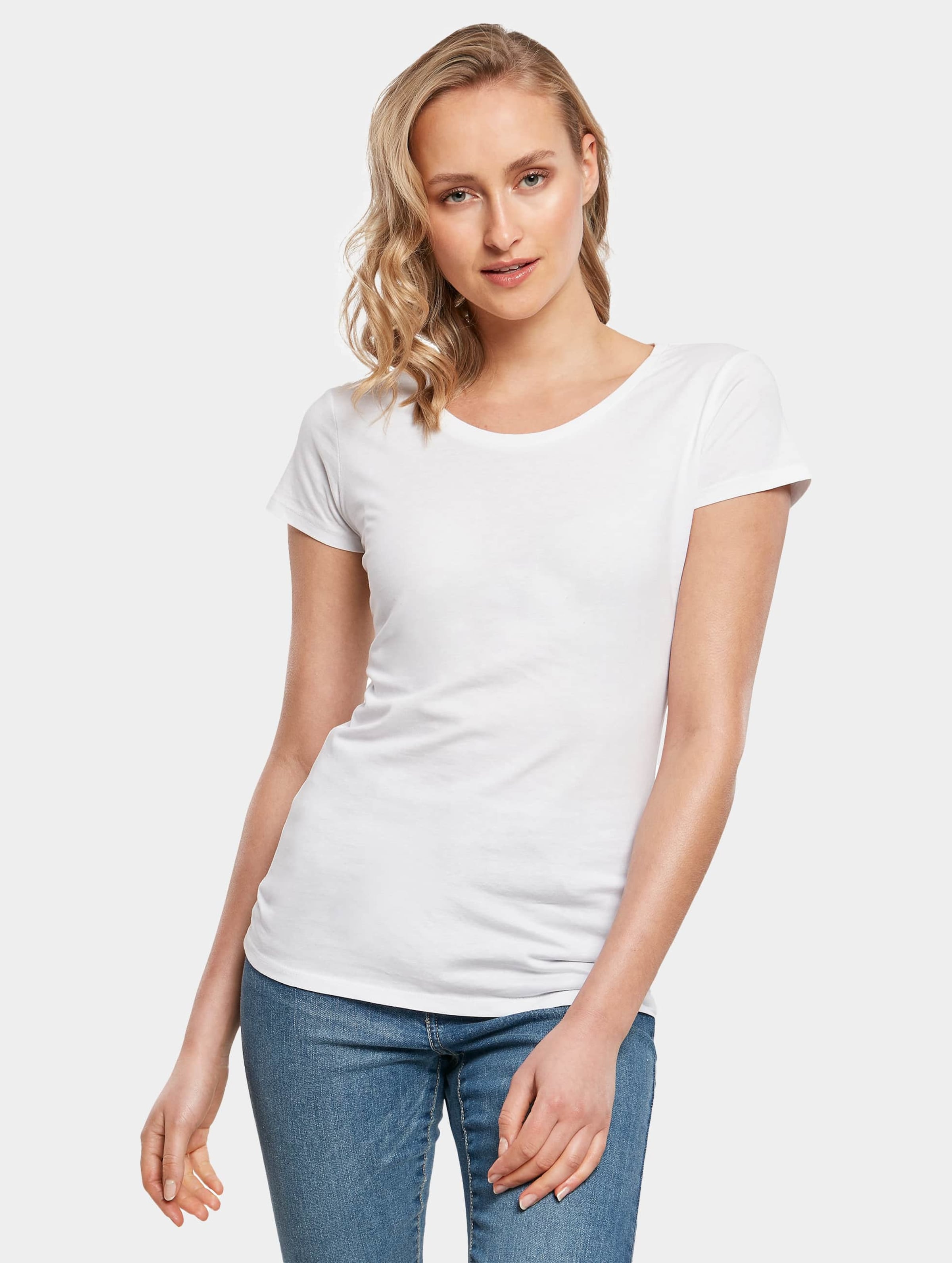 Build Your Brand Ladies Merch T-Shirt Vrouwen op kleur wit, Maat XS