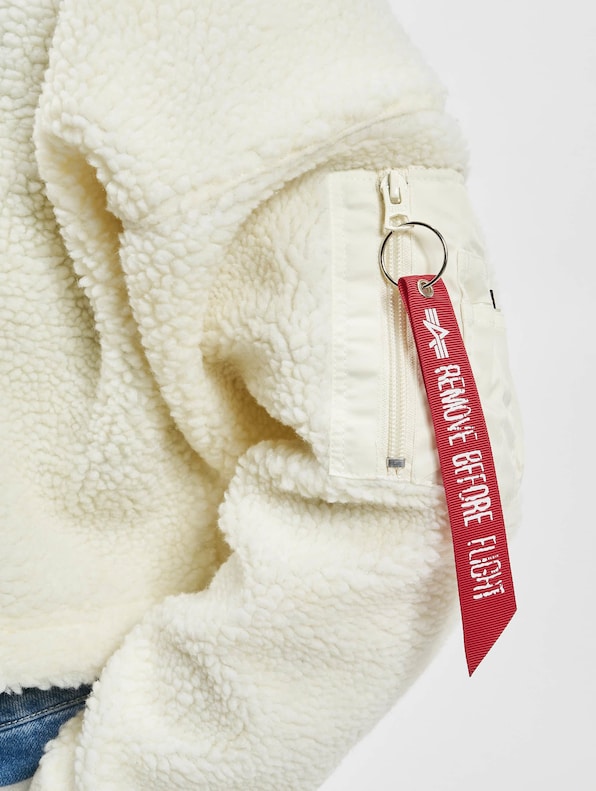 Teddy Oversized Cropped Half Zip-3