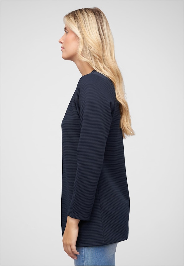 Strickjacke offener ribbed Cardigan-2