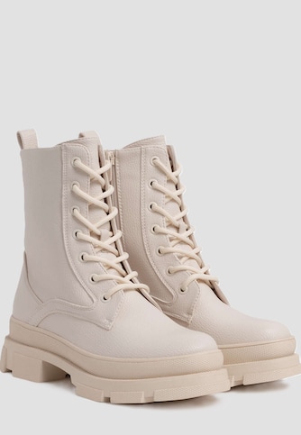 PU Schnürrhalbstiefel