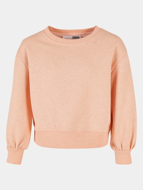 Girls Oversized Color Melange Crewneck-0
