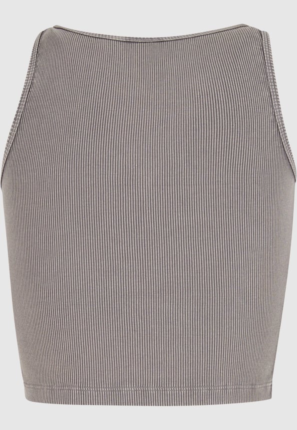 Ladies Washed Rib Jersey Cropped Top-5
