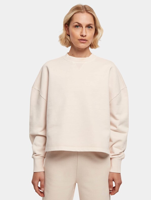 Ladies Heavy Terry Garment Dye Crewneck-2