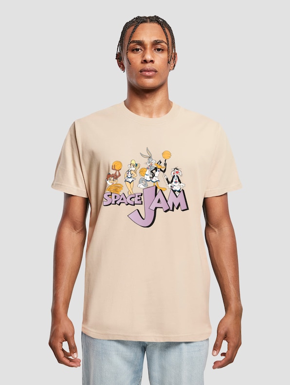 Merchcode Space Jam Group T-Shirts sand XS-0