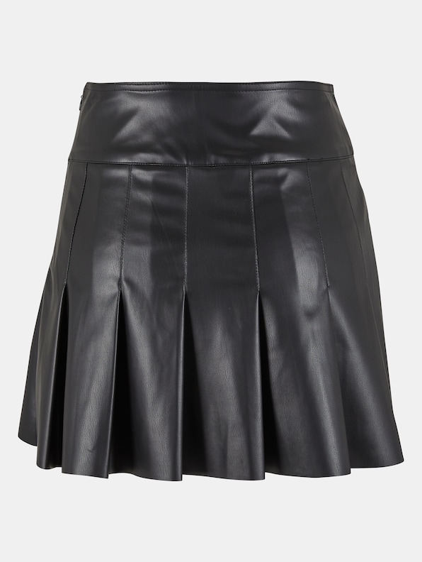 Urban Classics Synthetic Leather Pleated Röcke-7