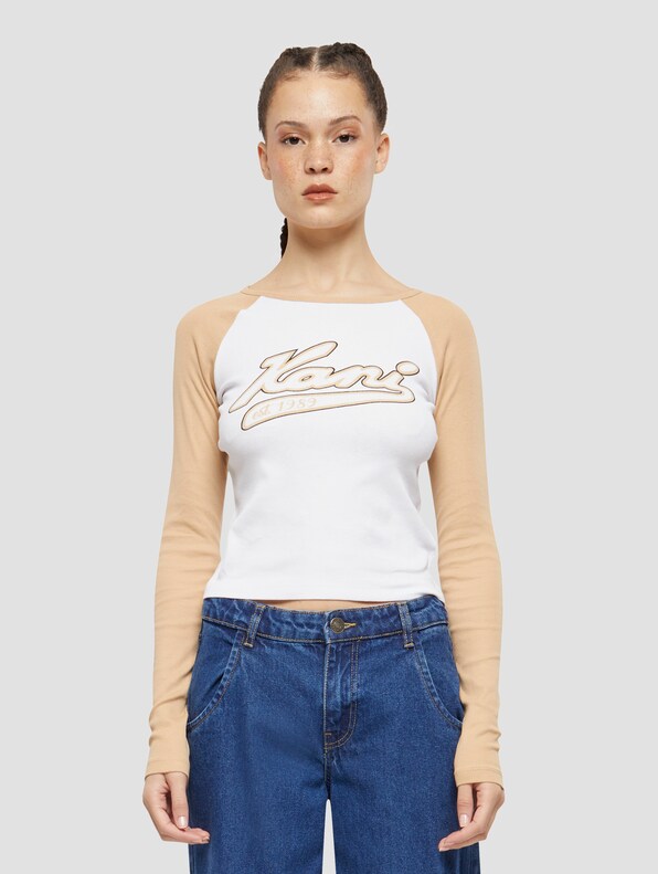 Karl Kani Varsity Crop Block Rib Longlseeve-0