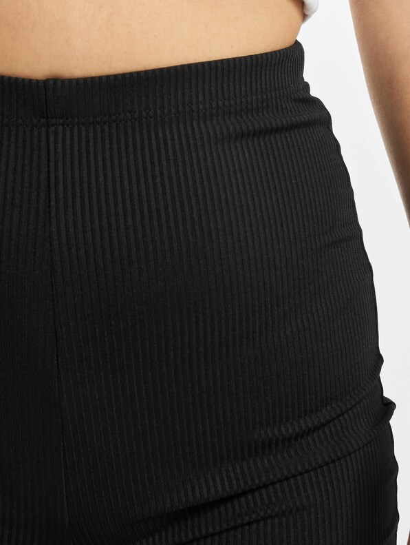 Missguided ribbed flare in black