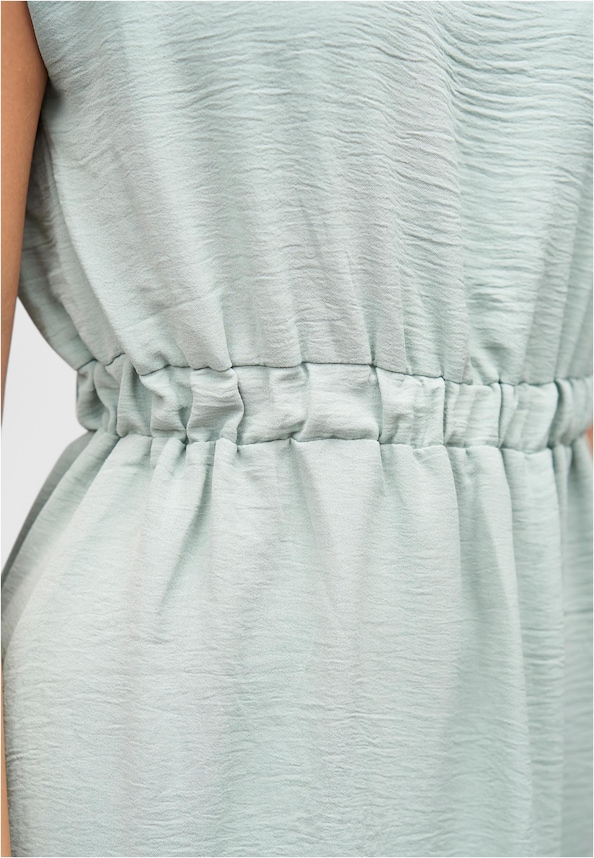 Musselin T-Shirt-Kleid mit elastischem Taillenbund-5