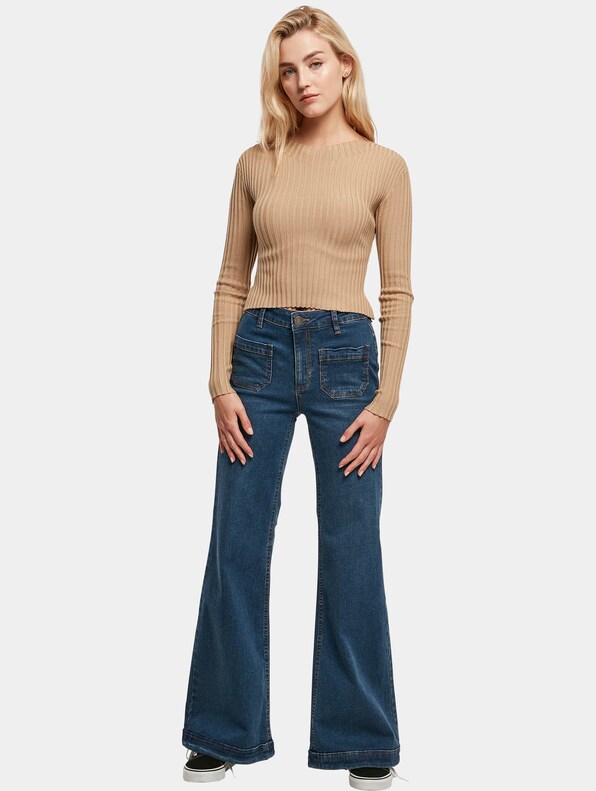 Ladies Short Rib Knit Twisted Back-3