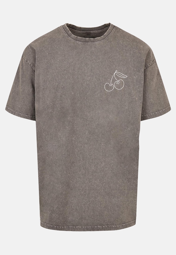 Cherry Acid Washed Oversize Tee-4