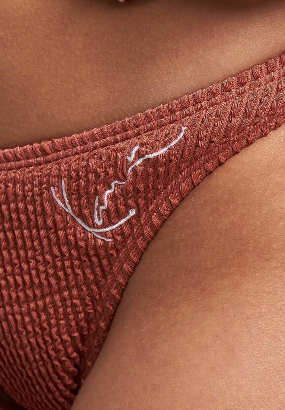Karl Kani Small Signature Crinkle High Leg Bikini Bottom-2