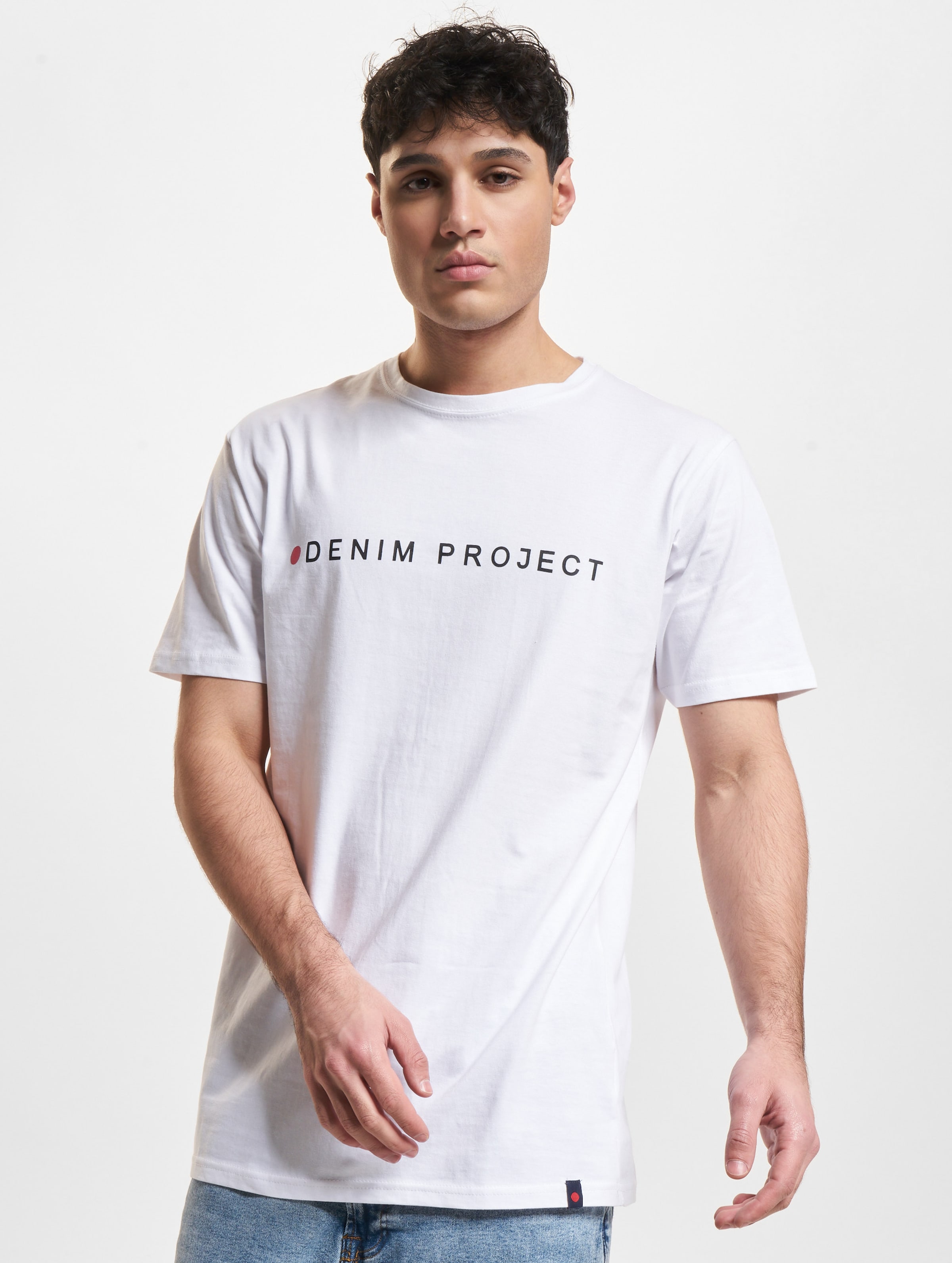 Denim Project Logo T-Shirt Mannen op kleur wit, Maat L